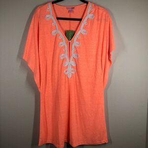 NWT Lilly Pulitzer Beach Balleta Coverup Papaya Orange Size XXS